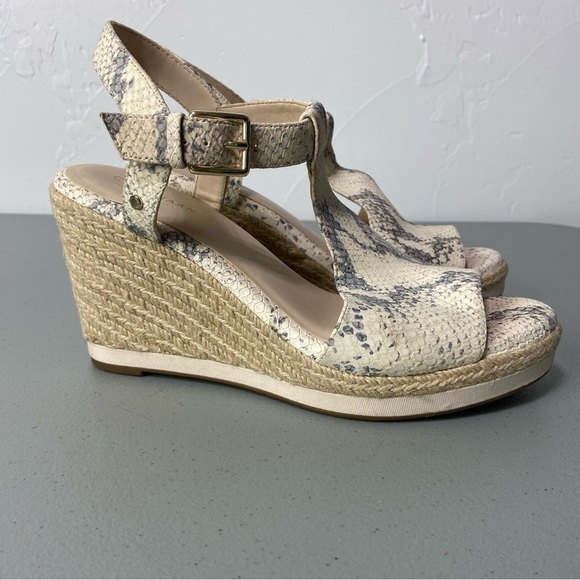 Cole Haan Shoes - Cole Haan Snake Print Women Wedge Sandals Espadrille Size 8.5B